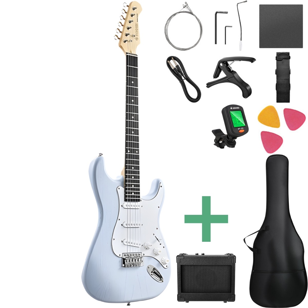 Donner Dst-80 El-guitar Pakke Sonic Blue