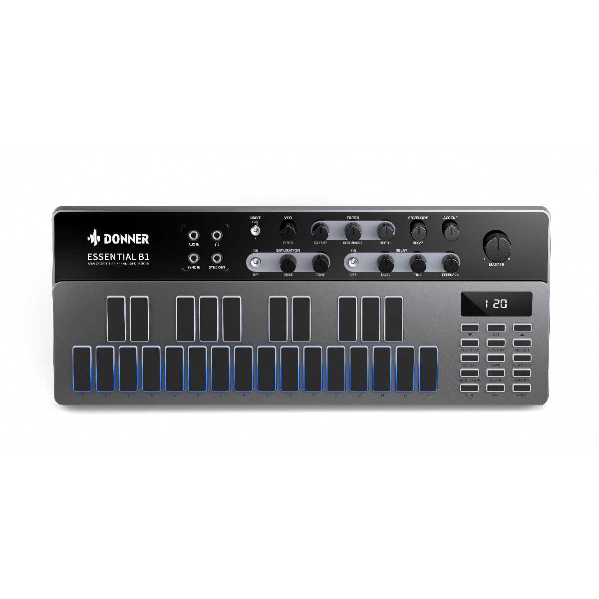 Donner Essential B1 Analog Bas-synthesizer Og Sekvenser