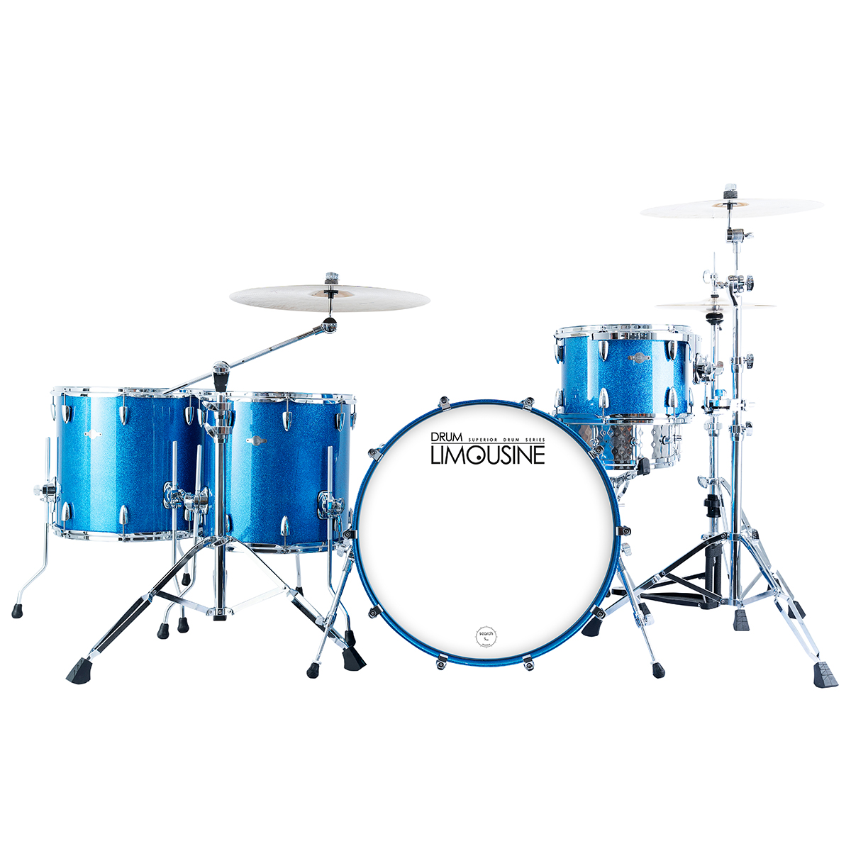 Drum Limousine Superior 24 Bs Trommesæt Blue Sparkle