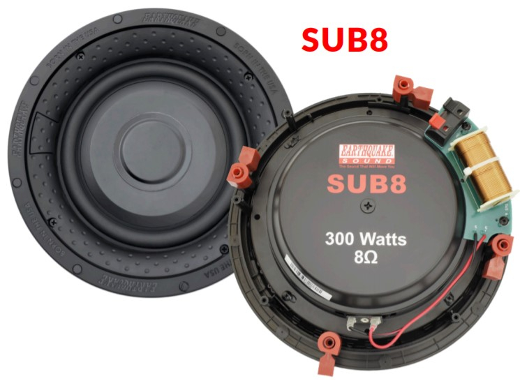 Earthquake Sub- : Kompakt   Quot  Subwoofer 300w 8ohm Til Indbygning