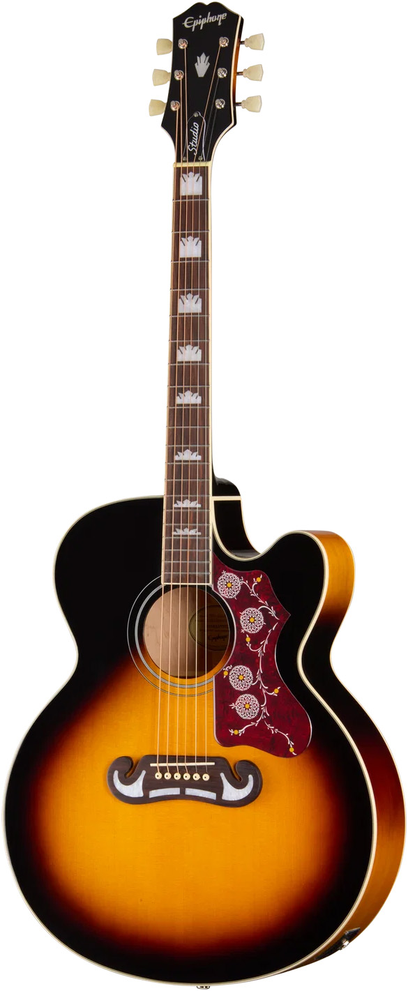 Epiphone  -200 Ec Studio Vs Western Guitar Vintage Sunburst Demo