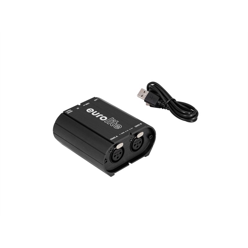 Eurolite Dmx Art-net-interface Via Usb Og Ethernet Lan Med Softwarepakke  1024 Kanaler