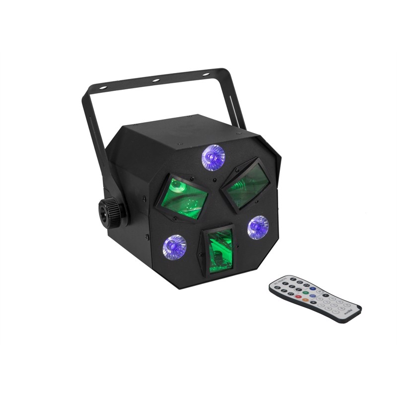 Eurolite Led Fe-300 Effektspotlight Med Blomstereffekt Og Sortlysseffekt  Uv  Dmx   Inkl  Ir-fjernbetjening