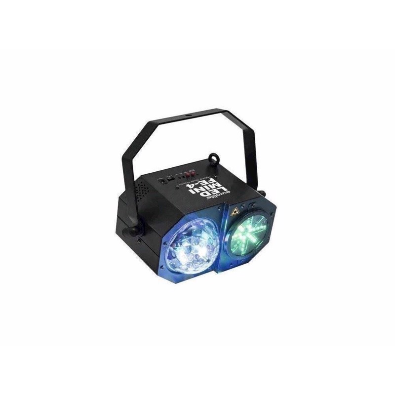 Eurolite Led Mini Fe-  Festligt Lys Med Laser  Spejlkugle  Stroboskop Og Wash-effekter