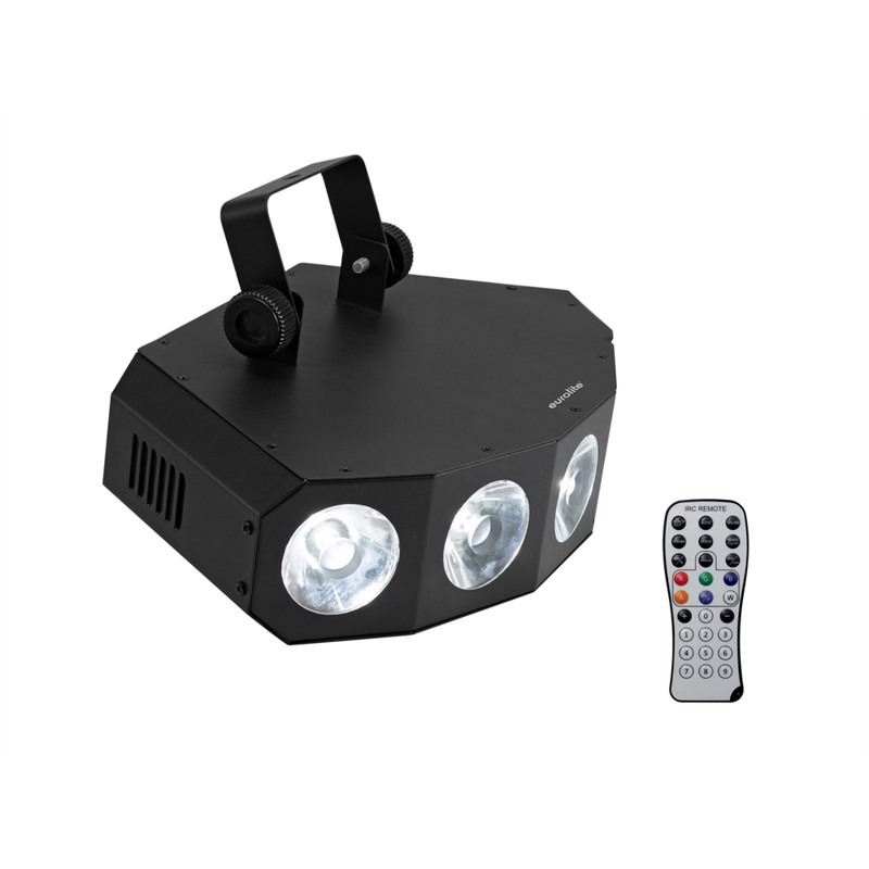 Eurolite Led Scy-500 Led-effektlys Med     15 Watt Kolde Hvide Cob Led Er Og Stroboskop