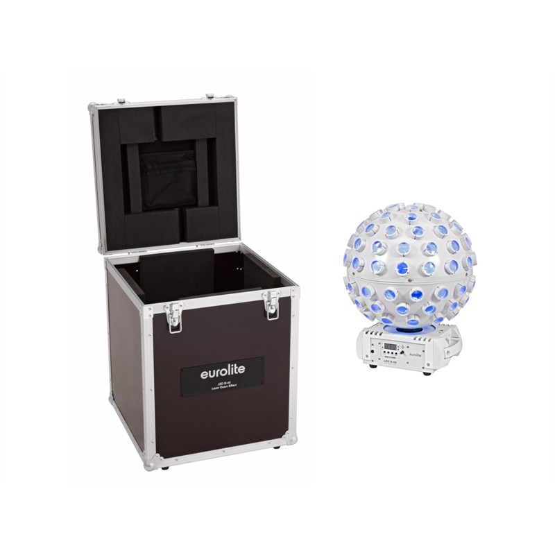 Eurolite Sæt: Led  -40 Led Effekt Med Rgbw Farvemix Og Laser   Hvid   Flightcase
