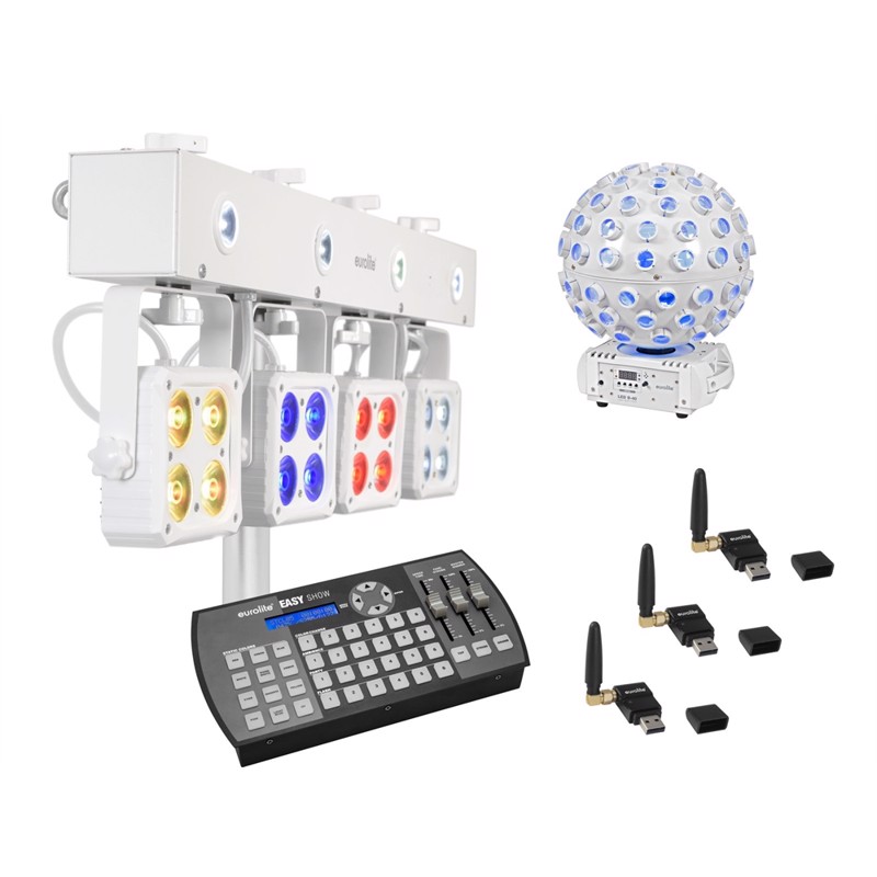 Eurolite Sæt: Led Kls-180 Wh   Led  -40 Wh   Usb Quickdmx   Easy Show