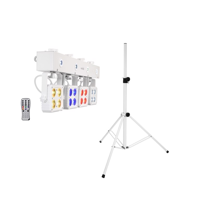 Eurolite Sæt: Led Kls-180 White   Bs-  Eu Loudspeakerstand White