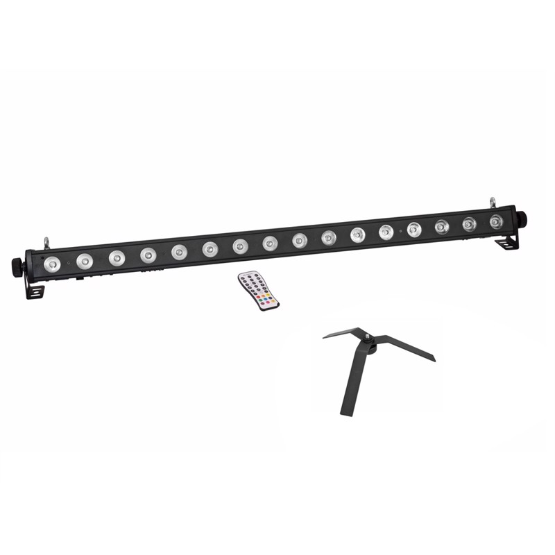 Eurolite Sæt: Led Pix-16 Qcl Bar    Watt Cob 4in1 Rgbw   Fs-  Gulvstander  Stål  Sort