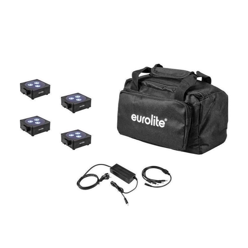 Eurolite Sæt:     Akku Flat Light   Bk   Charger   Soft-bag