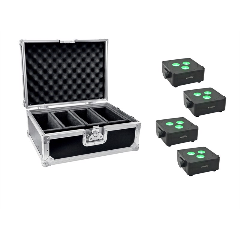 Eurolite Sæt:     Akku Ip Flat Light   Bk   Case