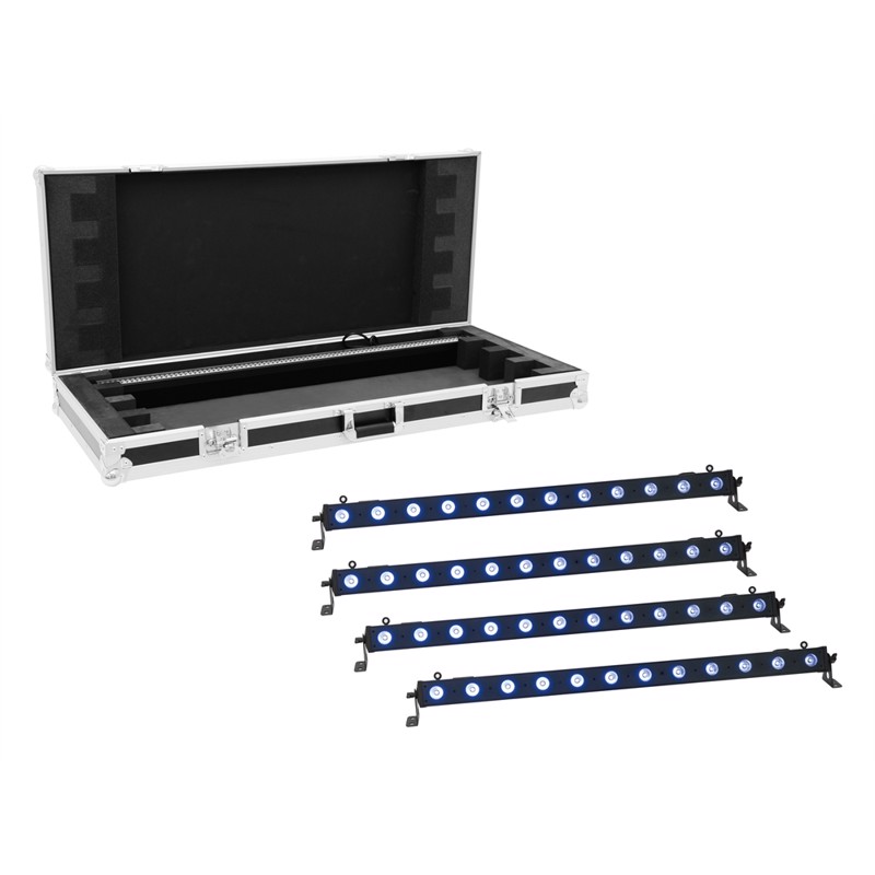 Eurolite Sæt:     Led Bar-12 Qcl Rgb Uv Bar   Case