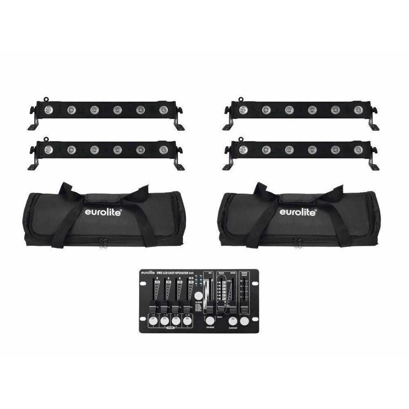 Eurolite Sæt:     Led Bar-  Qcl Rgbw       Soft Bag   Controller