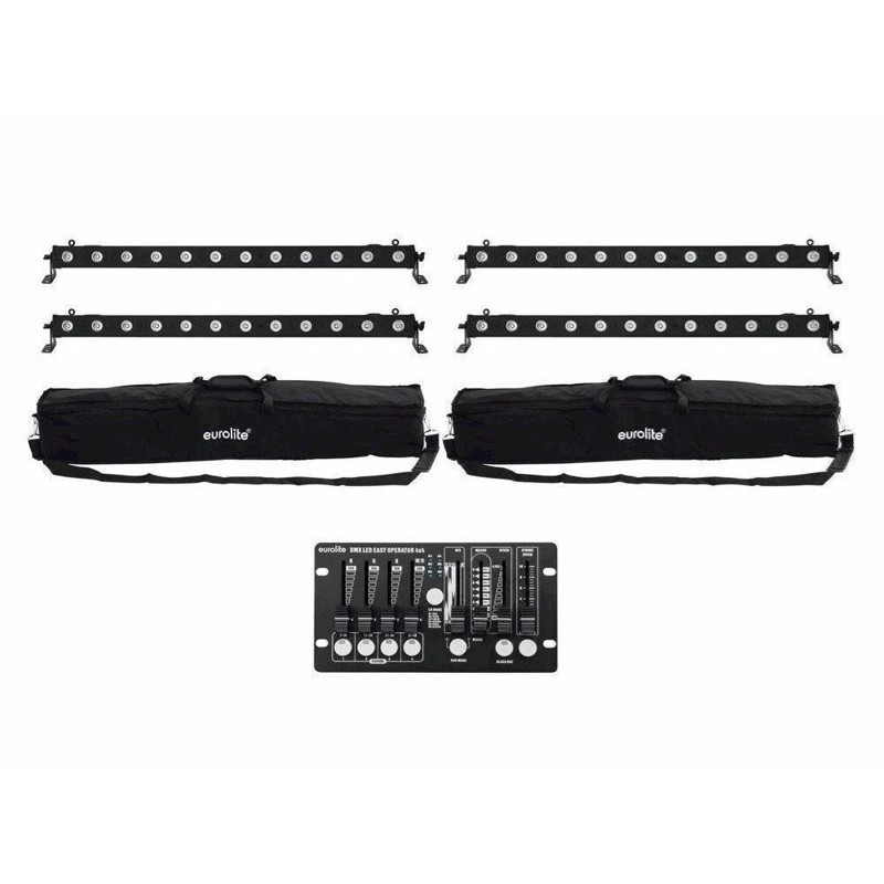 Eurolite Sæt:     Led Bar-12 Qcl Rgbw       Soft Bags   Controller