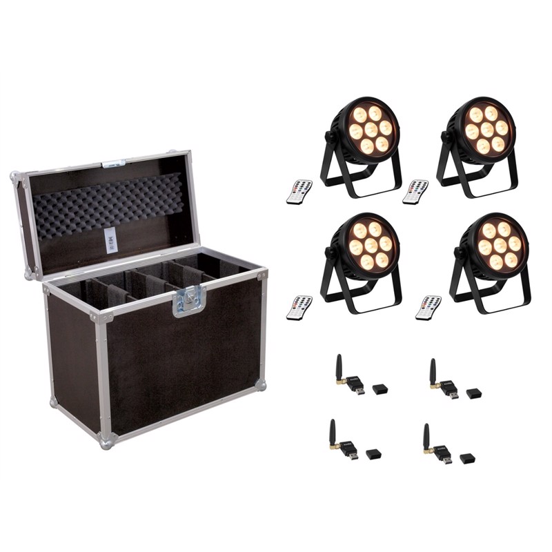Eurolite Sæt:     Led 4c-  Silent Slim Spot   Usb Quickdmx   Case