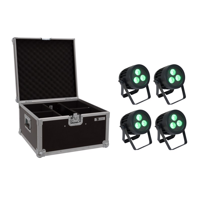 Eurolite Sæt:     Led Ip Par 3x8w Qcl Spot   Case