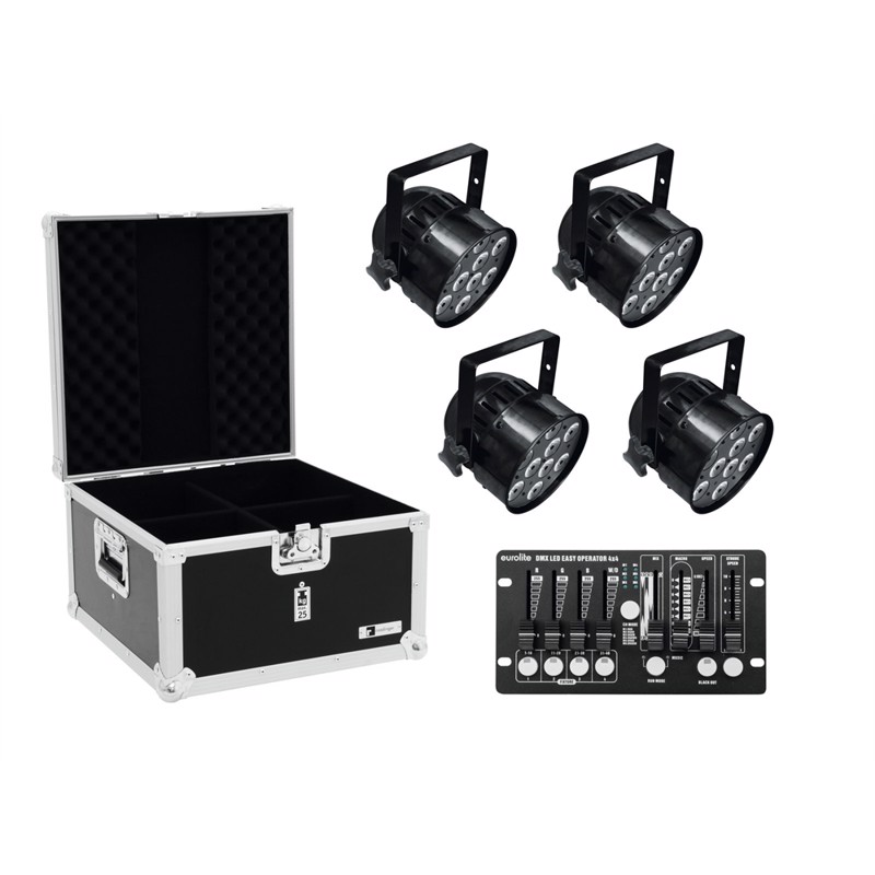 Eurolite Sæt:     Led Par-56 Qcl Bk   Case   Controller