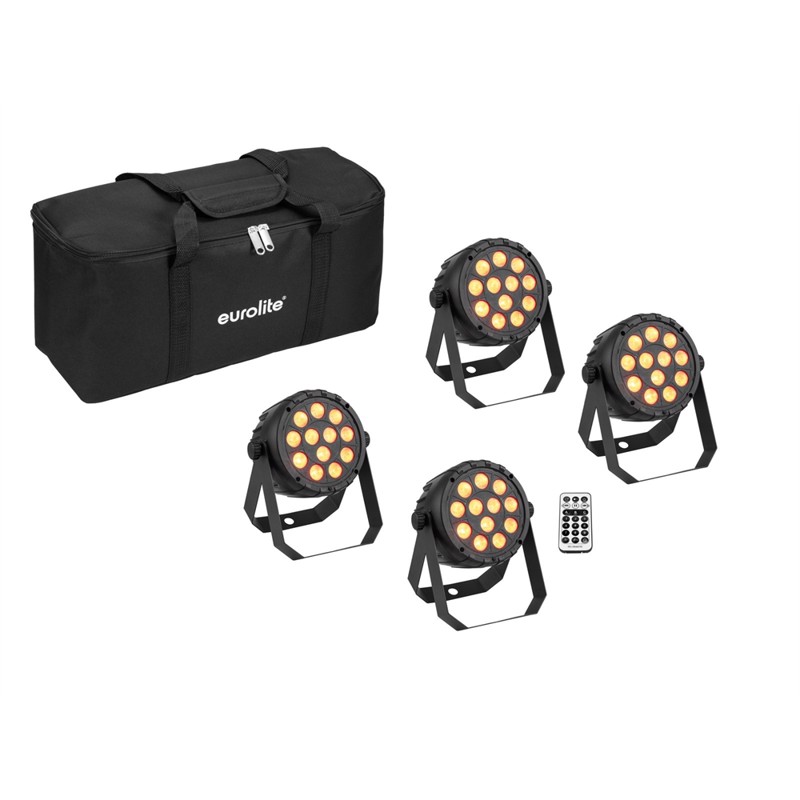 Eurolite Sæt:     Led Party Spot Silent     Cob 4in1 Led Rgb Wwrgb Ww Med Taske