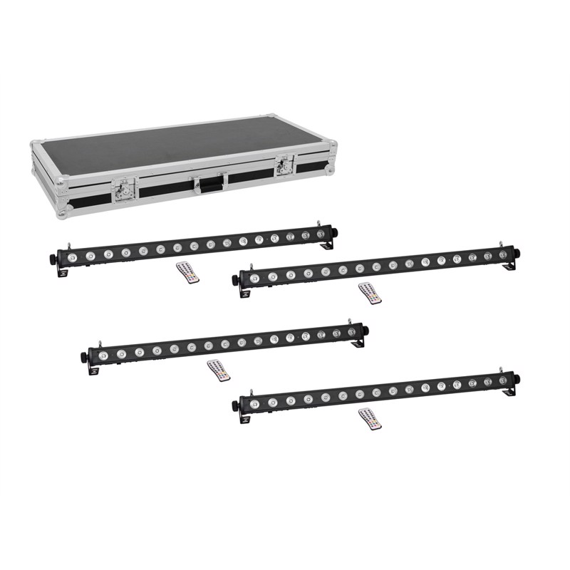 Eurolite Sæt:     Led Pix-16 Qcl Bar  16     Watt Cob Rgbw Led   Case