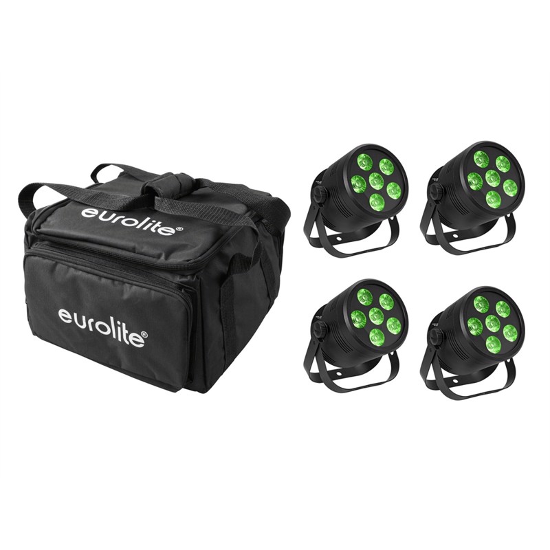 Eurolite Sæt:     Led Silent Par   Qcl Floor Bk   Soft Bag