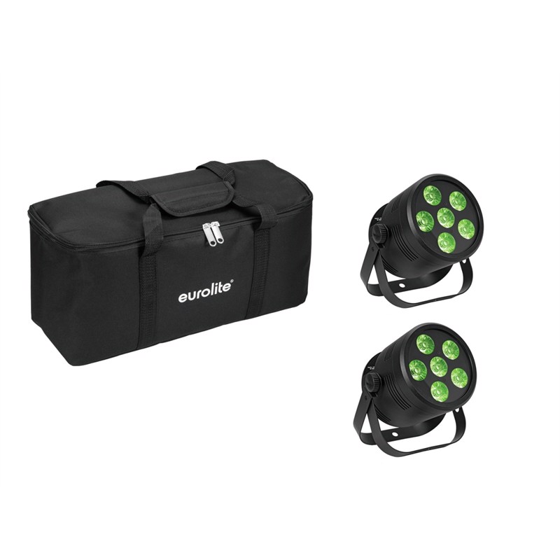 Eurolite Sæt:     Led Silent Par   Qcl Floor Bl   Soft-bag