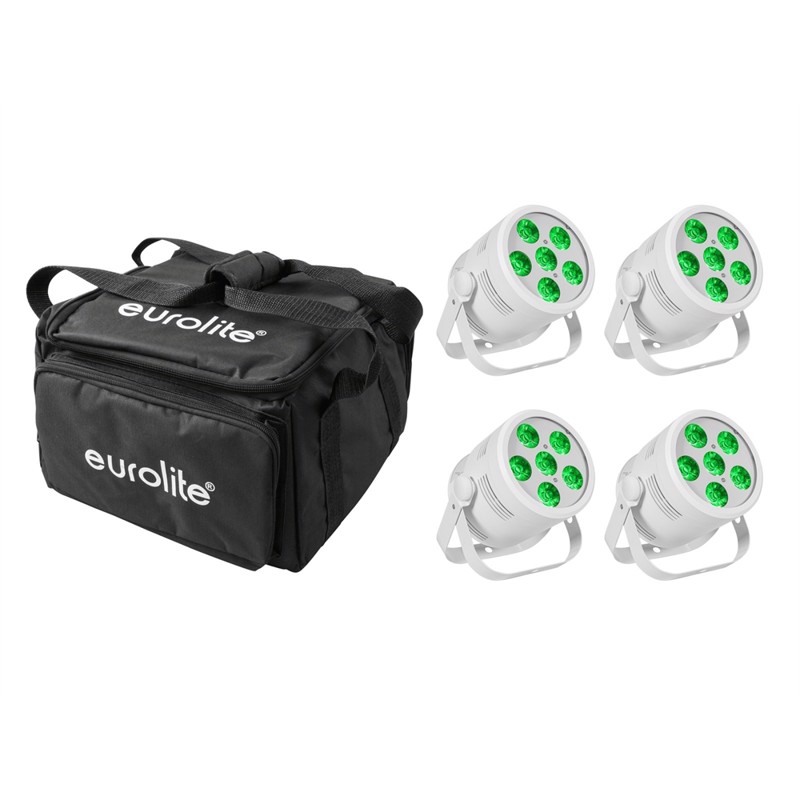 Eurolite Sæt:     Led Silent Par   Qcl Floor Wh   Soft Bag