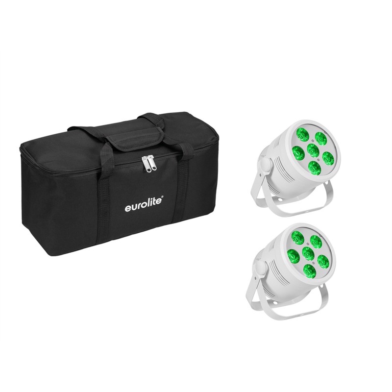 Eurolite Sæt:     Led Silent Par   Qcl Floor Wh   Soft-bag