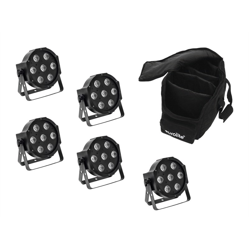 Eurolite Sæt: 5x Led Sls-  Hcl Spot   Soft Bag