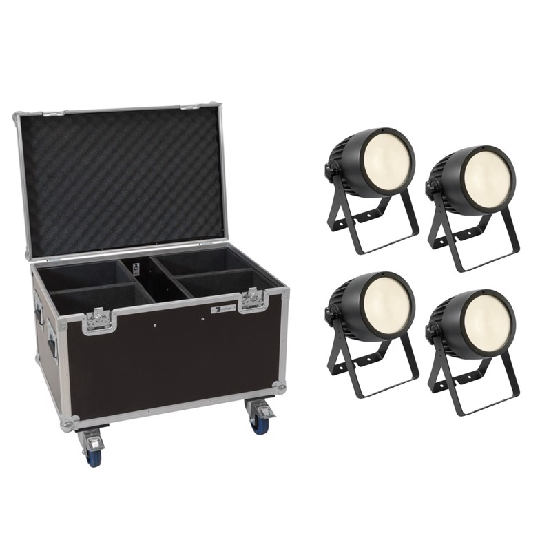 Eurolite Sæt:     Led Theatre Cob 200 Ww   Case  With Wheels