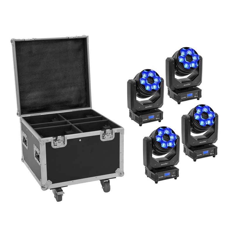 Eurolite Sæt:     Led Tmh-h240 Beam Wash Flower Effect   Case
