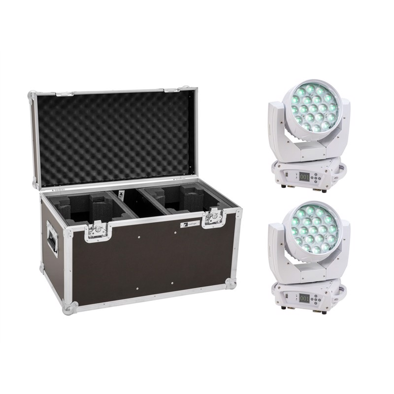 Eurolite Sæt:     Led Tmh-x4 Moving-head Wash Zoom Wh   Case