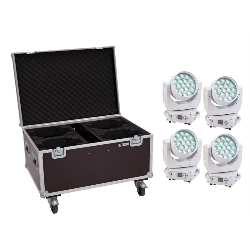 Eurolite Sæt:     Led Tmh-x4 Moving-head Wash Zoom Ws   Case With Wheels