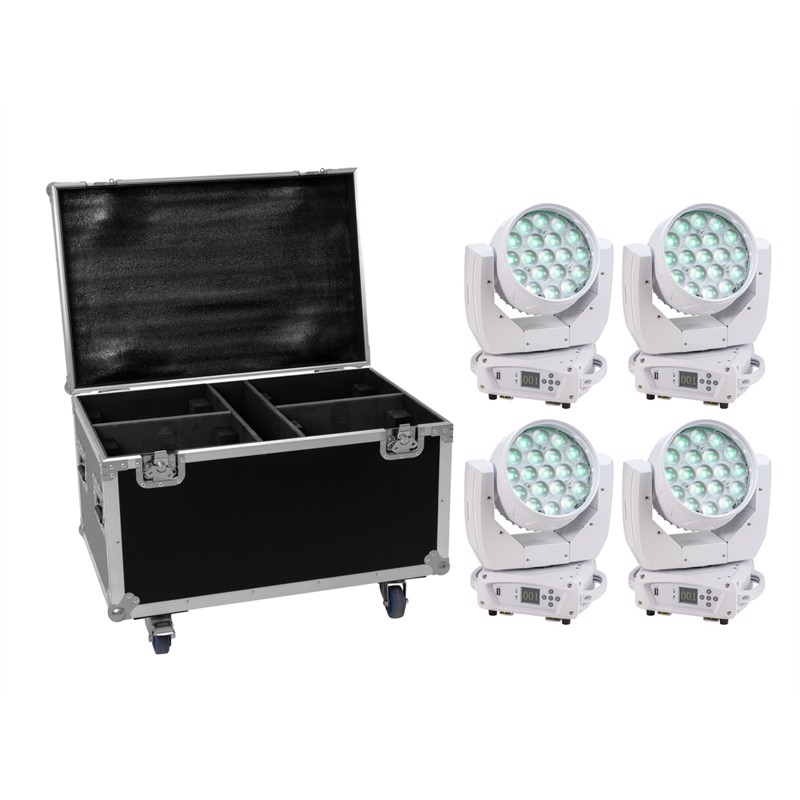 Eurolite Sæt:     Led Tmh-x4 White   Case With Wheels