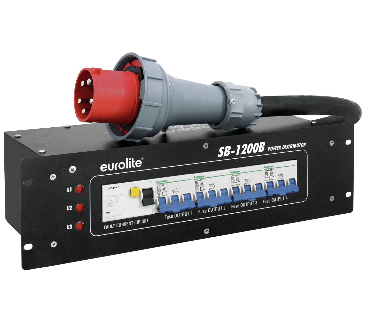 Eurolite Sb-1200b Pdu   Strøm Distribution 19 Quot 3unit 63a