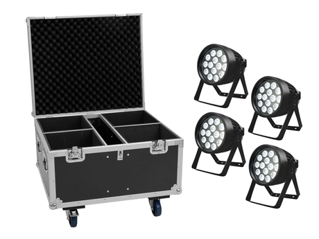 Eurolite Set 4x Led Ip Par 14x10w Hcl   Flightcase