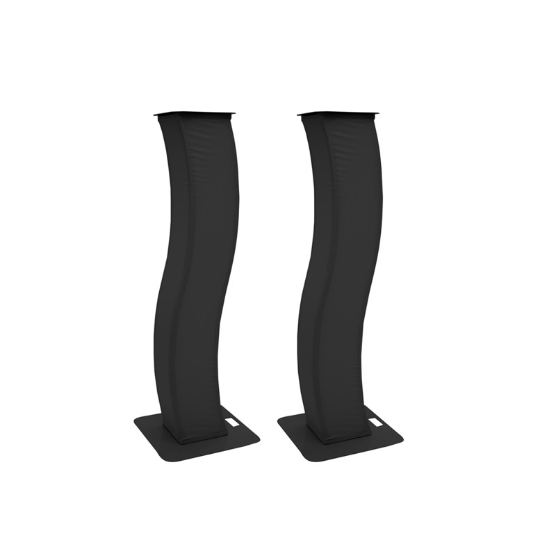 Eurolite     Stage Stand 150cm Curved Incl  Cover And Bag  Black