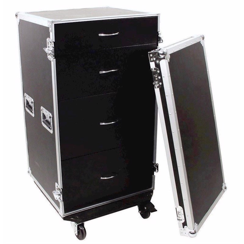 Flightcase På Hjul Med   Skuffer  Aftagelig Dør  60   64   115 Cm