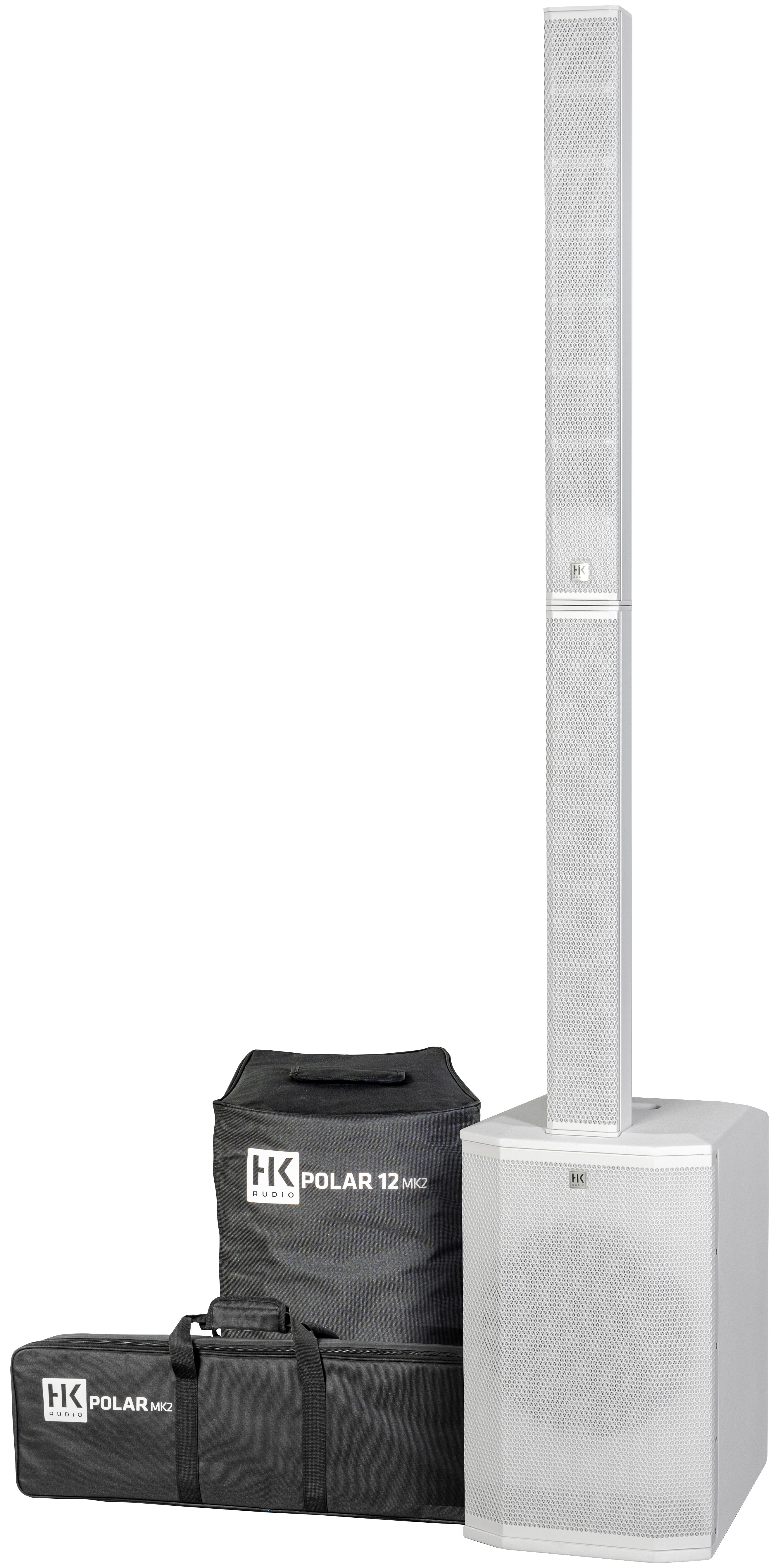 Hk Audio Polar 12 Mk2 White Aktiv Pa Søjle System