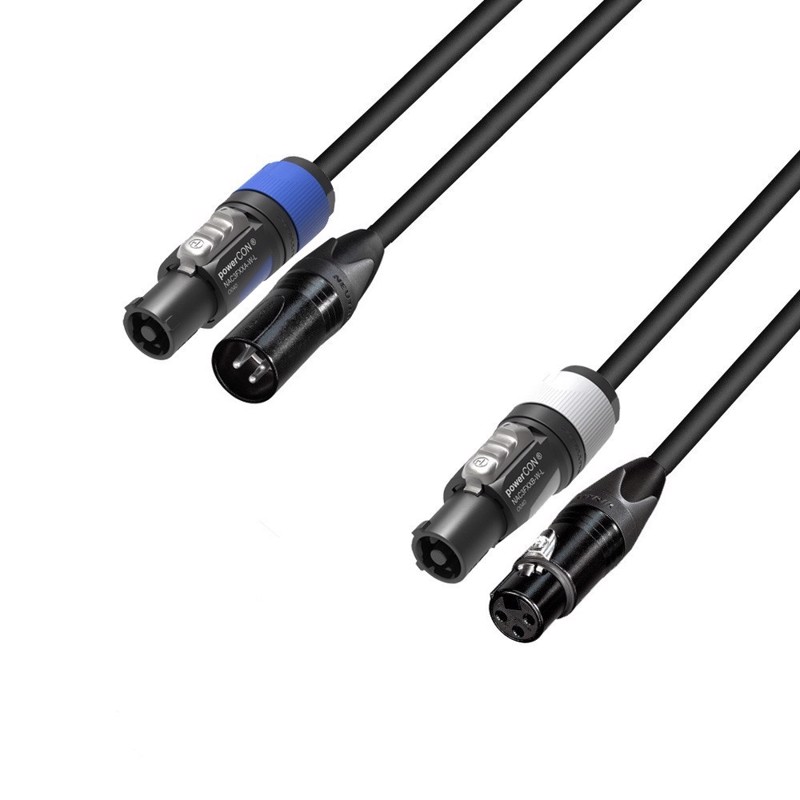 Hybrid Kabel Audio Neutrik       Powercon  10   Adam Hall Cables