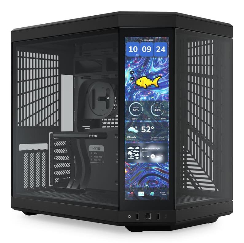 Hyte Y70 Touch Infinite Case  14    Pitch Black  Kabinet Geekd Dk