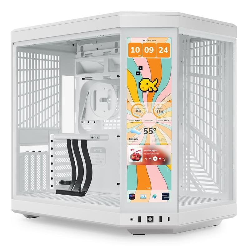 Hyte Y70 Touch Infinite Case  14    Snow White  Kabinet Geekd Dk