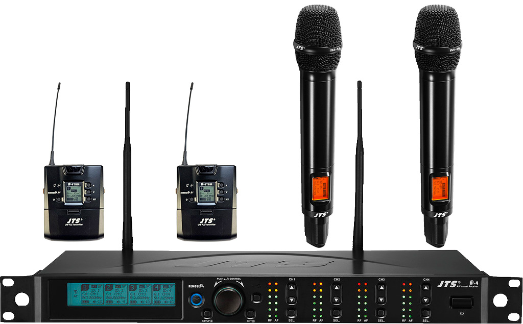 Jts - Trådløs Modtager Kanals Inkl Lommesendere Og Håndholdte Mikrofoner 520-556 Mhz