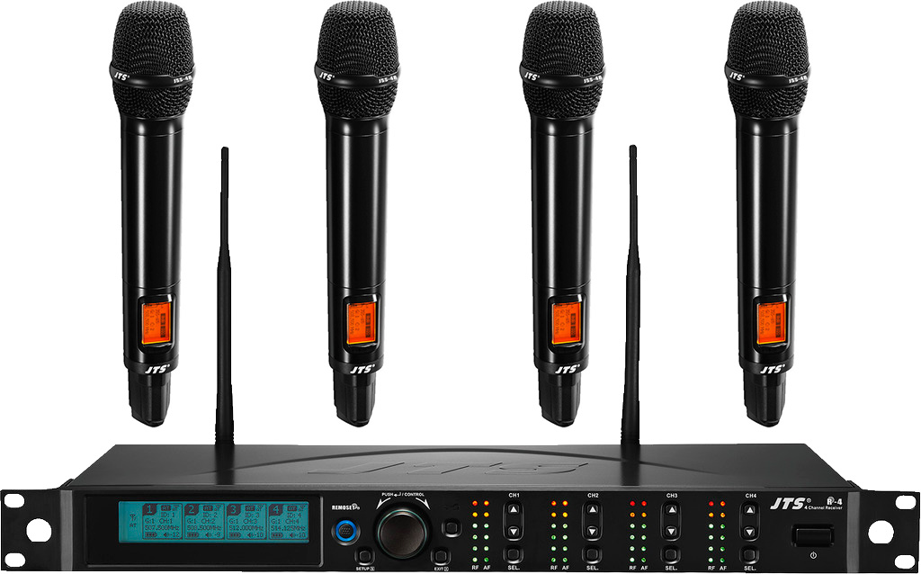 Jts - Trådløs Modtager Kanals Inkl Mikrofoner 520-556 Mhz