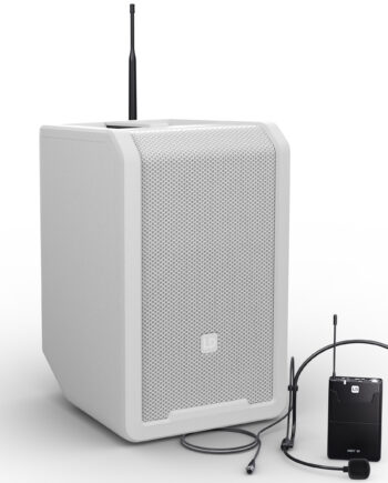 Ld Systems Anny   Bph Batteri Højttaler Med Trådløs Headset Hvid B5  584 608 Mhz