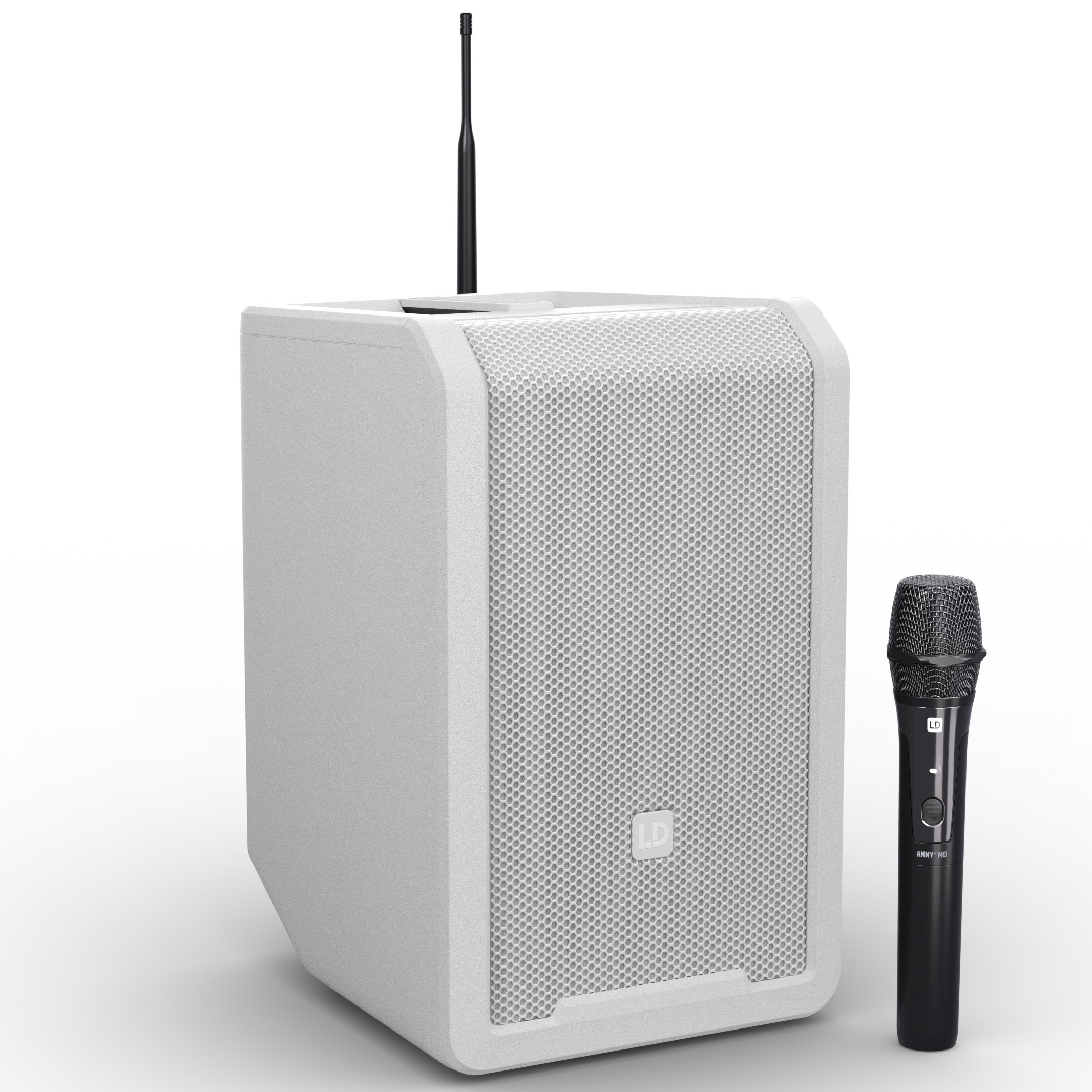 Ld Systems Anny   Hhd Batteri Højttaler Med Trådløs Håndholdt Hvid B5  584 608 Mhz