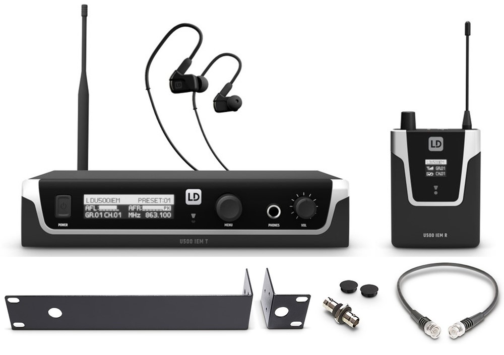 Ld Systems U505 Iem Hp In-ear System Med Propper 584-608 Mhz