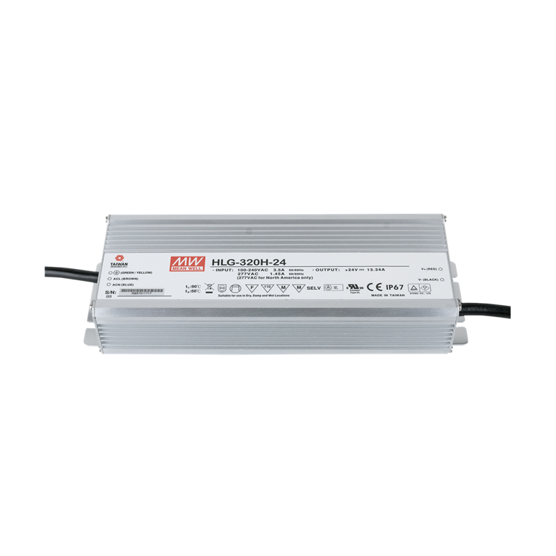 Led Strømforsyning 320   24   Dc Ip67 Meanwell Hlg-320h-24