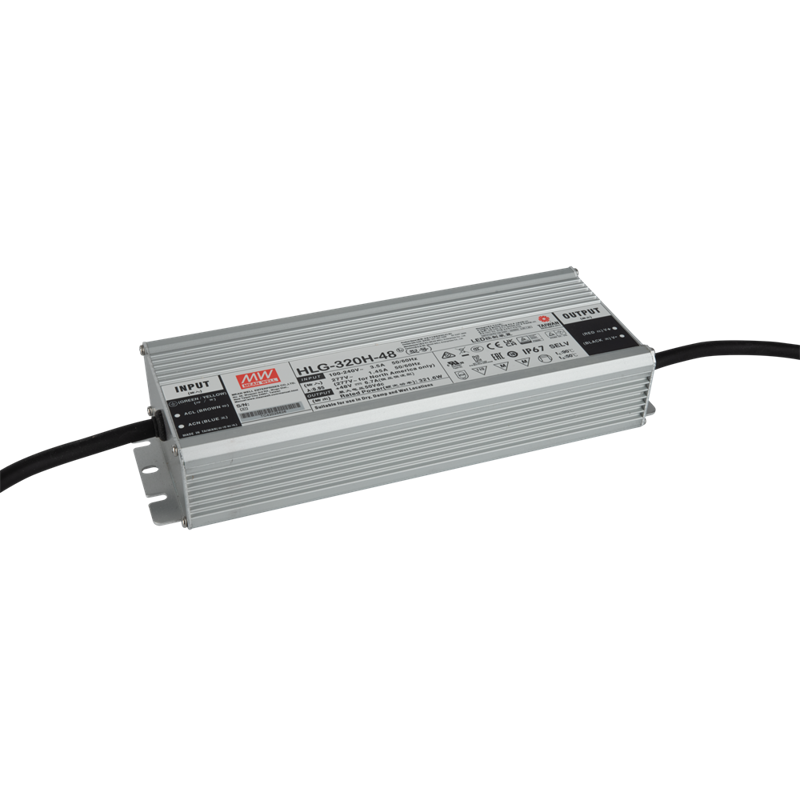 Led Strømforsyning 320   48   Dc Ip67 Meanwell Hlg-320h-48