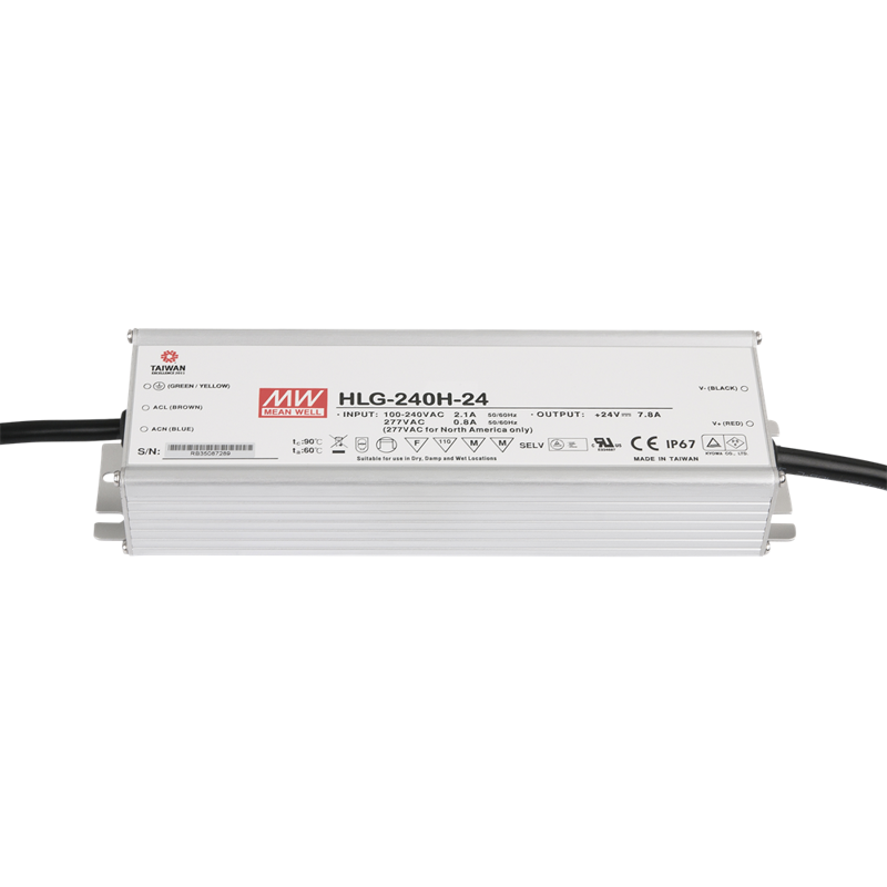 Led Strømforsyning 240   24   Dc Ip67 Meanwell Hlg-240h-24