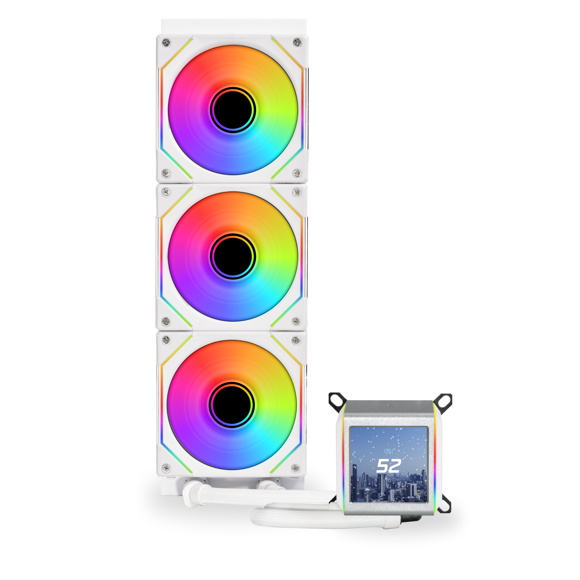 Lian Li Galahad Ii Lcd Inf 360 Hvid Vandkøler  360mm Vandkøling Geekd Dk